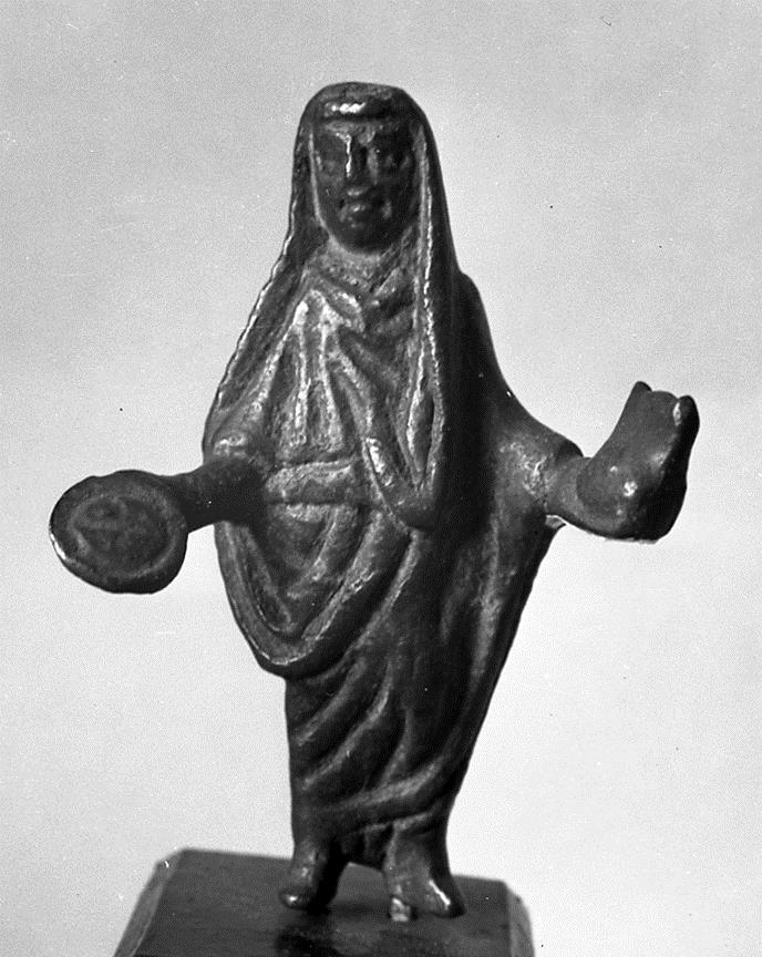 Statuette eines Opfernden. Togatus capite velato. Genius