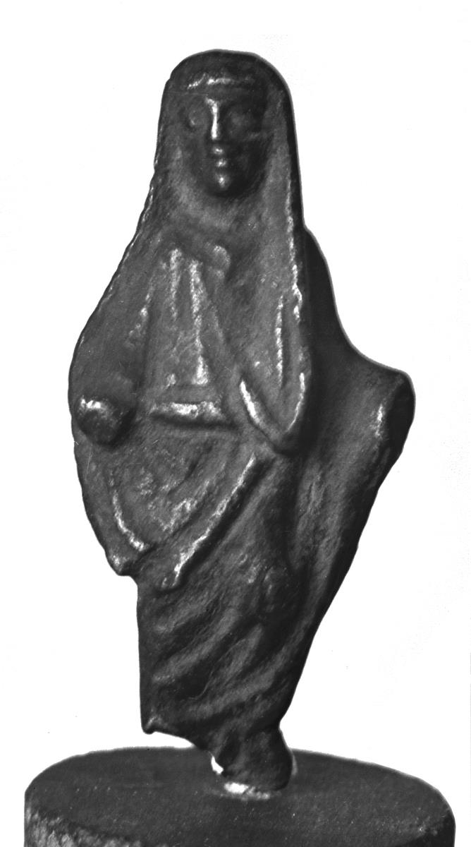 Statuette eines Opfernden. Togatus capite velato. Genius