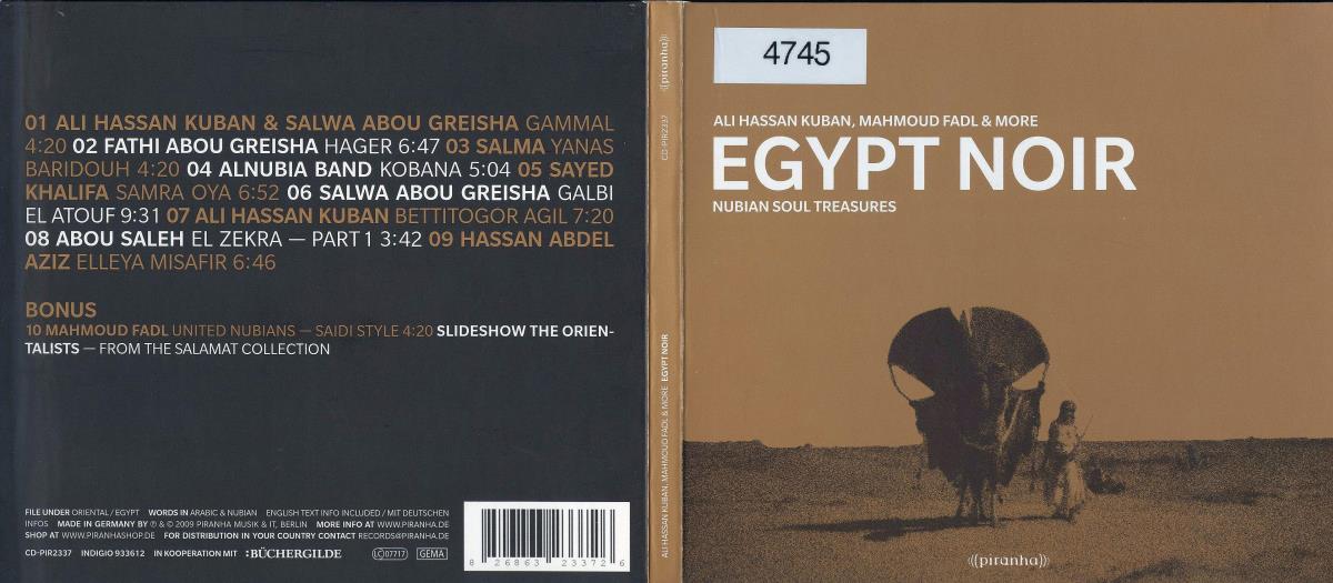 Ali Hassan Kuban, Mahmoud Fadl & More. Egypt Noir. Nubia  Soul Treasures