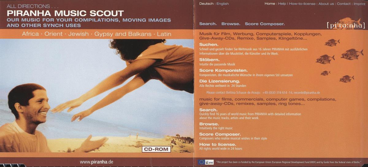 Piranha Music Scout. Our Music for Your Compilations, Moving Images and Other Synch Users
