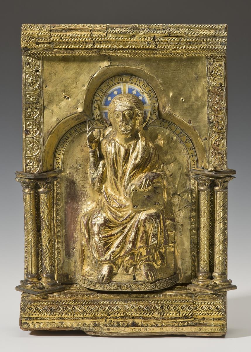 Thronender Christus unter einer Kleeblattarkade