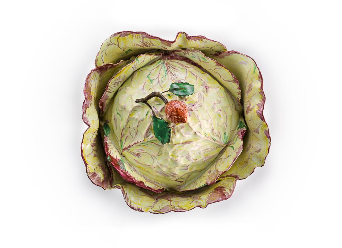 Terrine in Form eines Kohlkopfs