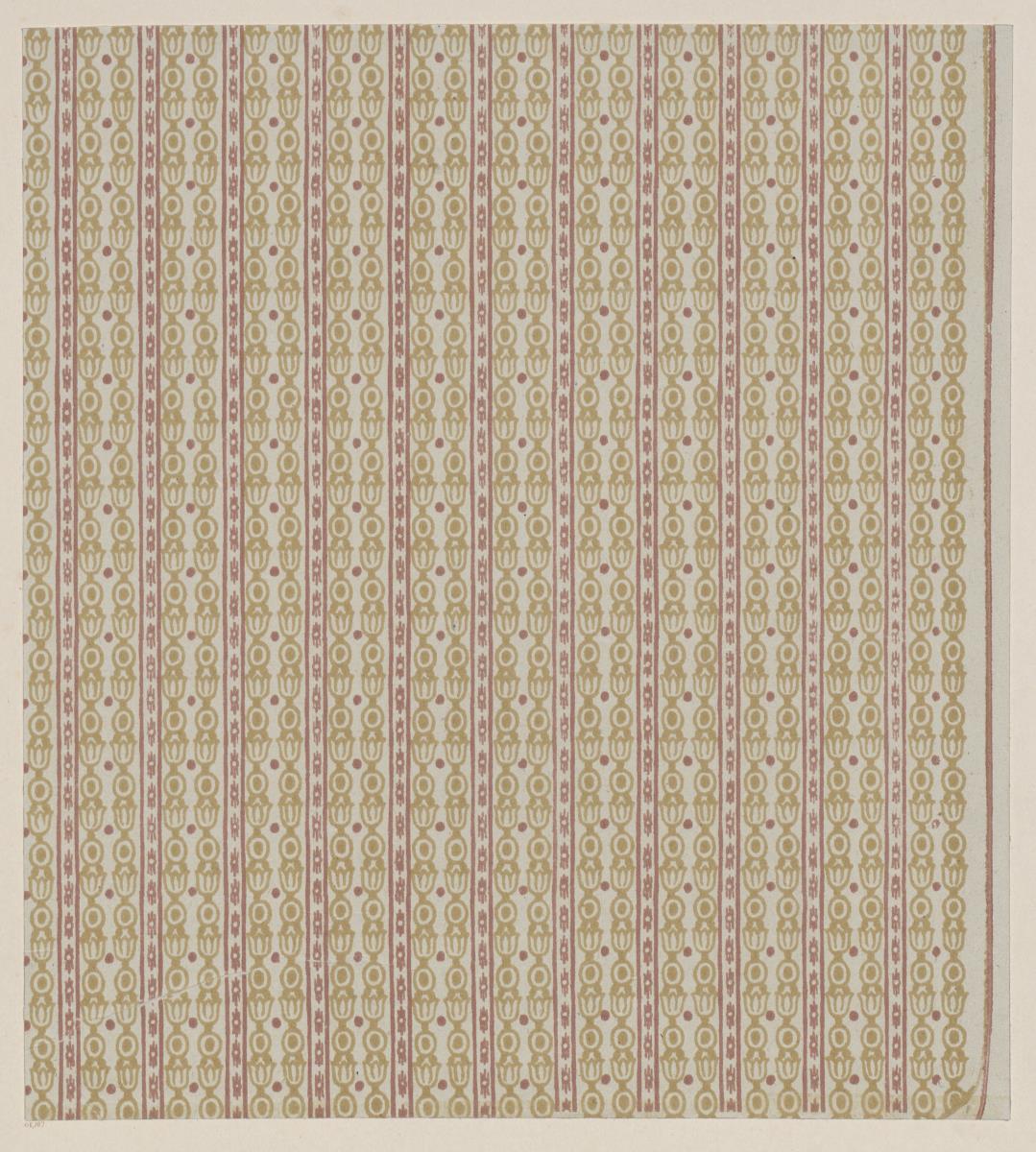 Lithografiertes Papier (ornamentales Streifenmuster)