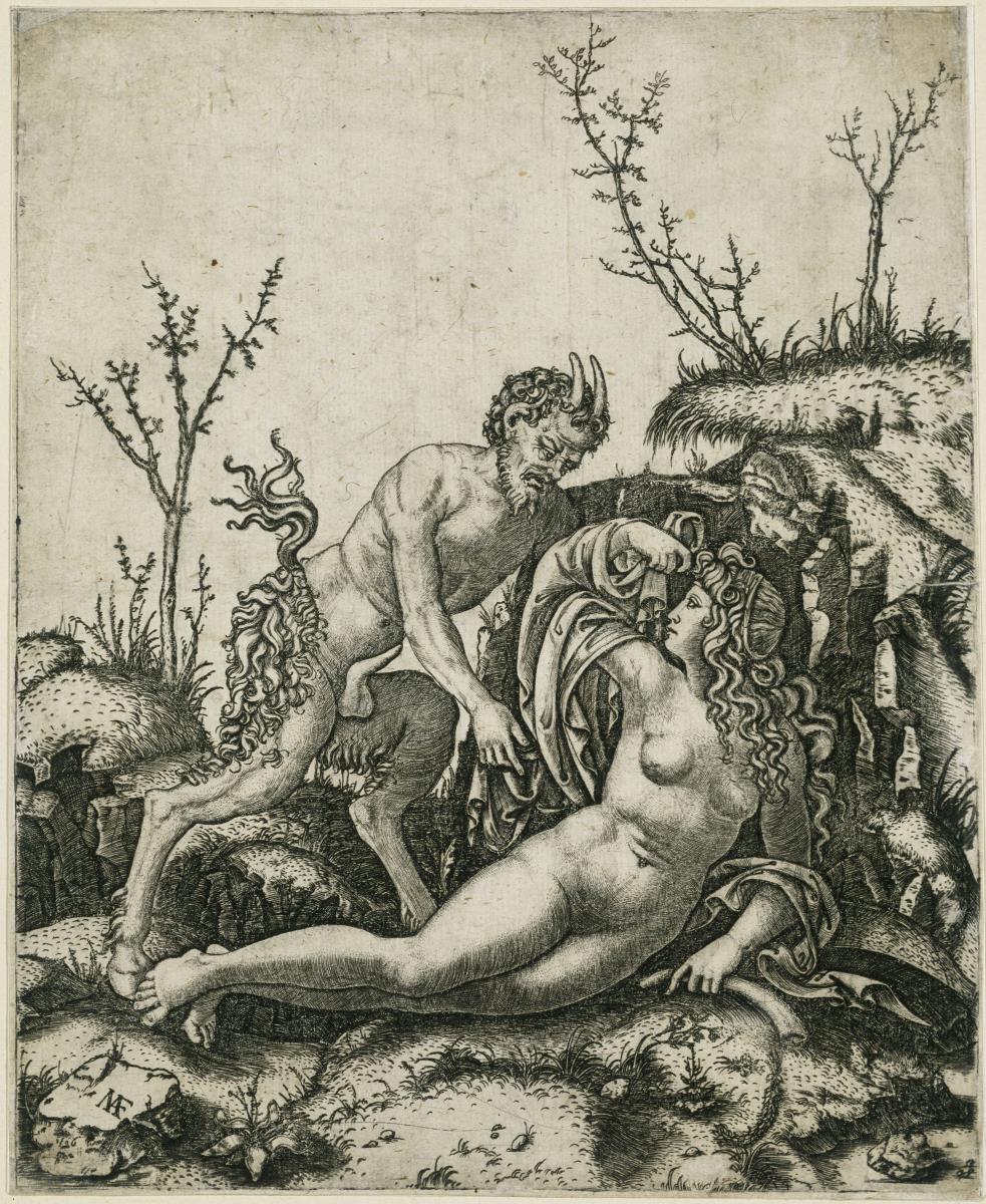 Satyr entdeckt ruhende Nymphe