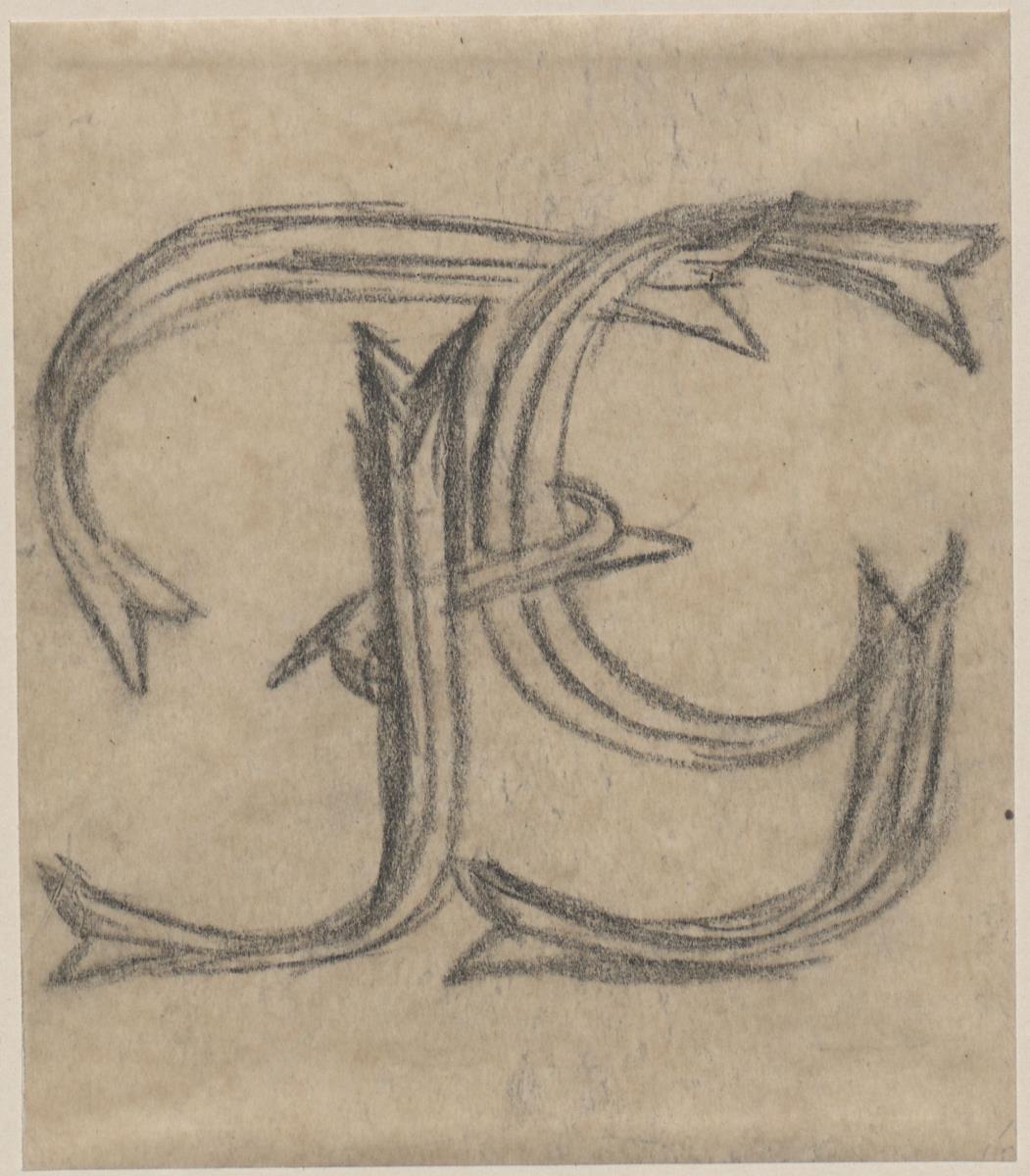 Studienblatt für das Verlagszeichen von Fritz Gurlitt