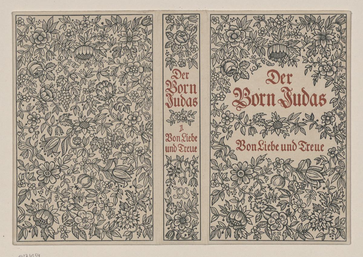 Probedruck des Einbands von Bin-Gorion, Der Born Judas
