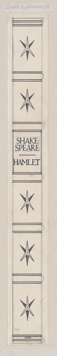Buchrücken der Hamletausgabe im Eugen Diederichs Verlag, Lederband