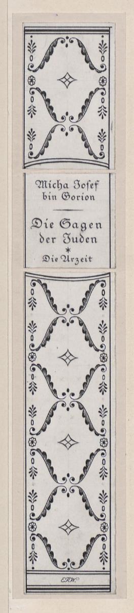 Entwurf zu Micha Josef Bin-Gorion, Die Sagen der Juden