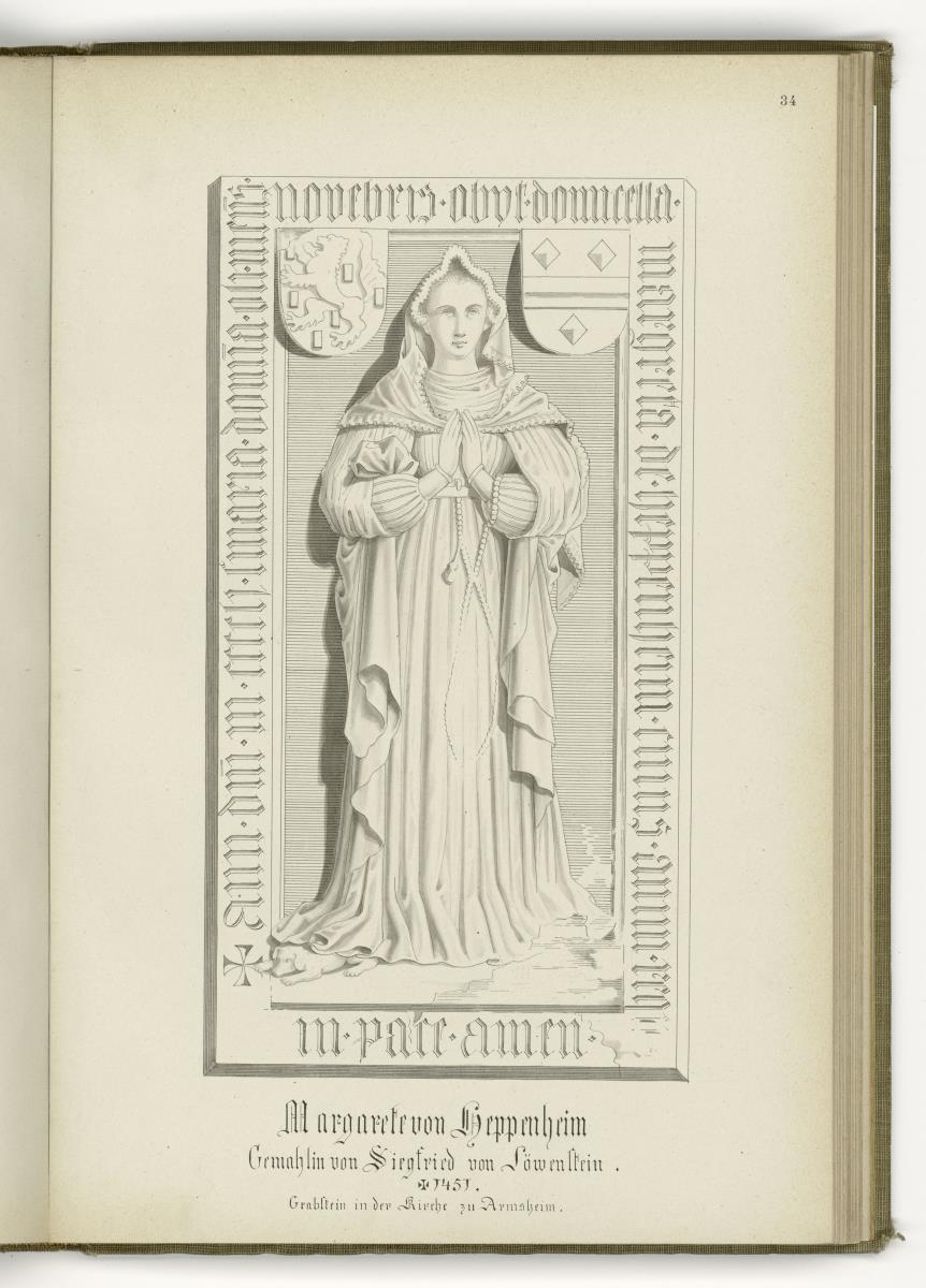 Margarethe von Heppenheim (Gemahlin v. Siegfried v. Löwenstein), gest. 1451, Kirche Armsheim