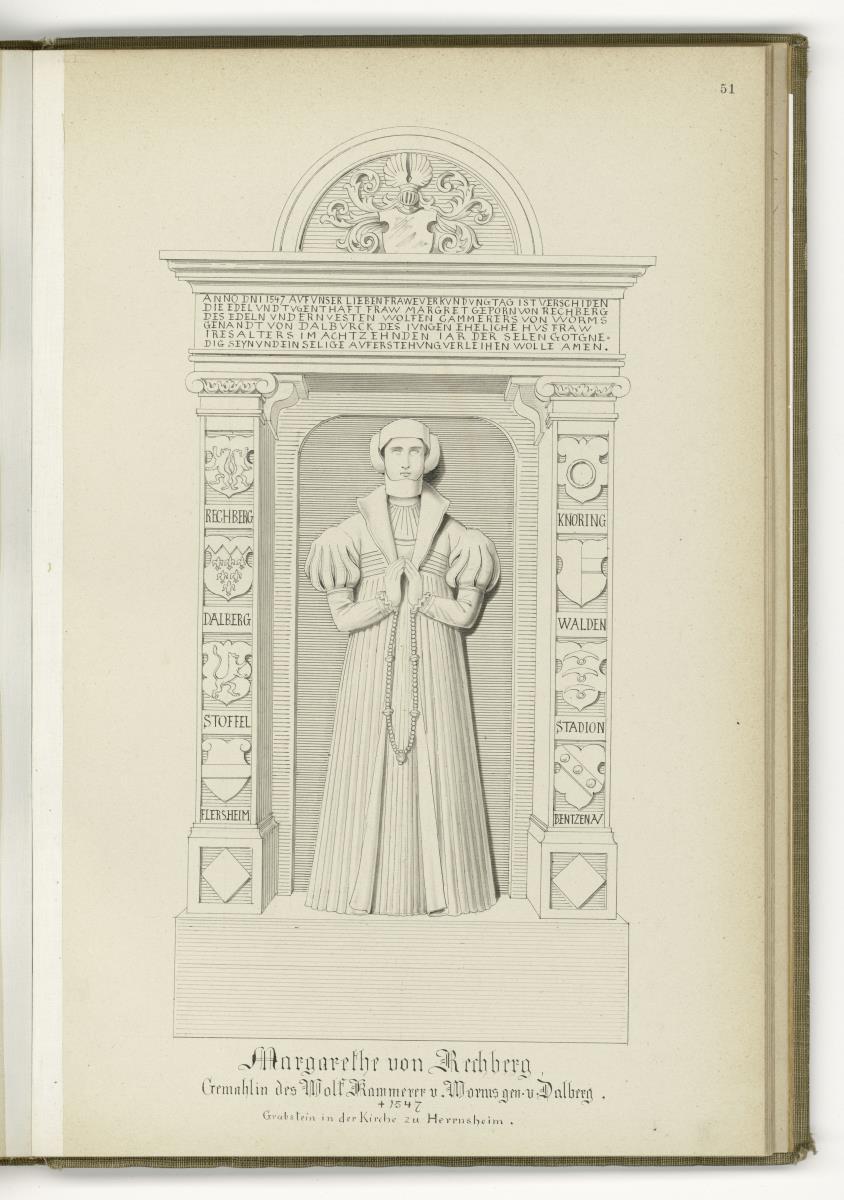 Margarethe von Rechberg, gest. 1547, Kirche Herrnsheim bei Worms