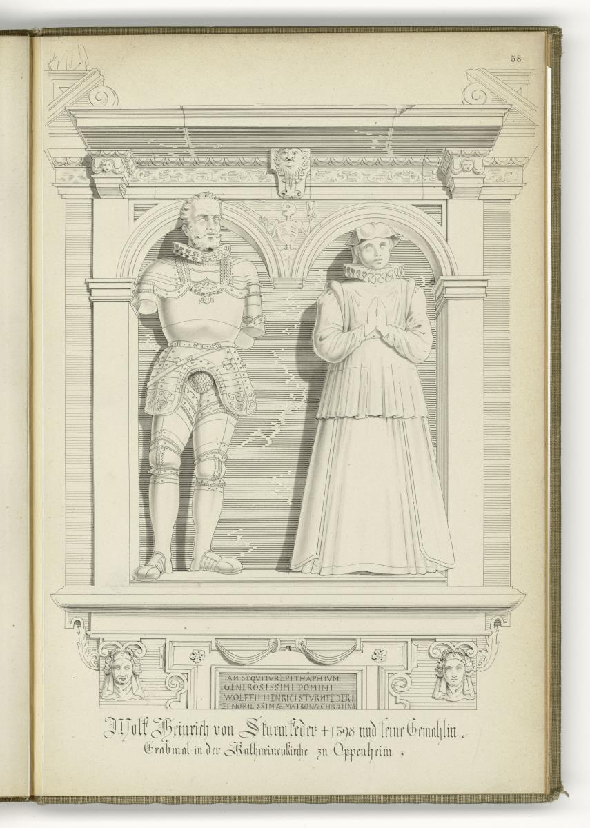 Wolf Heinrich v. Sturmfeder, gest. 1598, und Gemahlin, Katharinenkirche Oppenheim