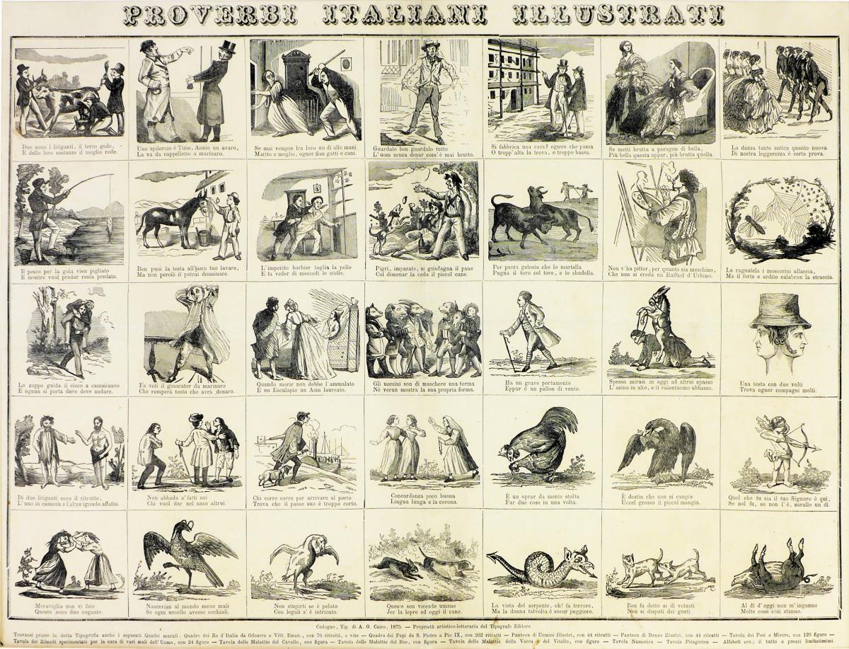 Proverbi italieni illustradi.