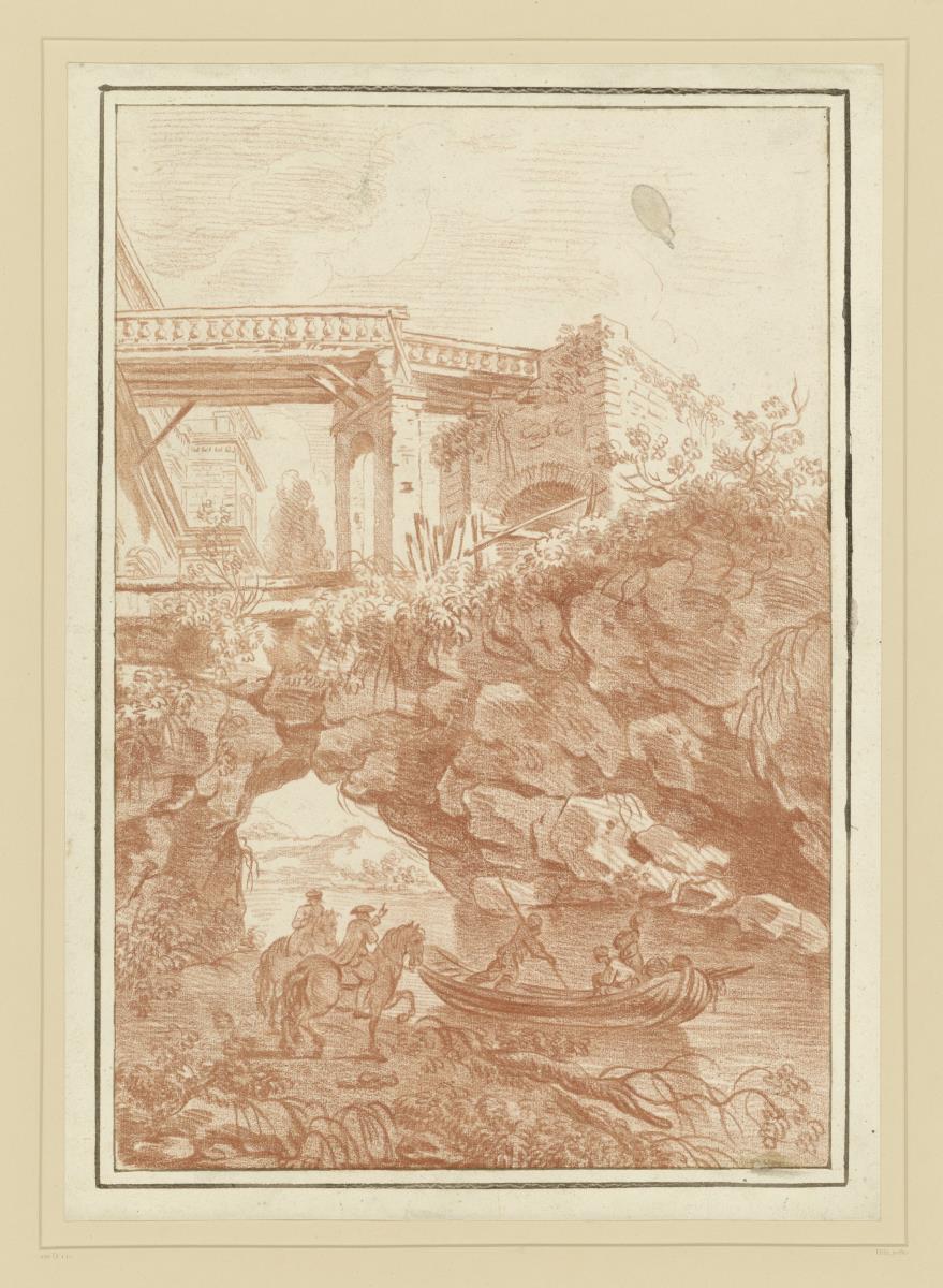 Römische Landschaft mit Fluss