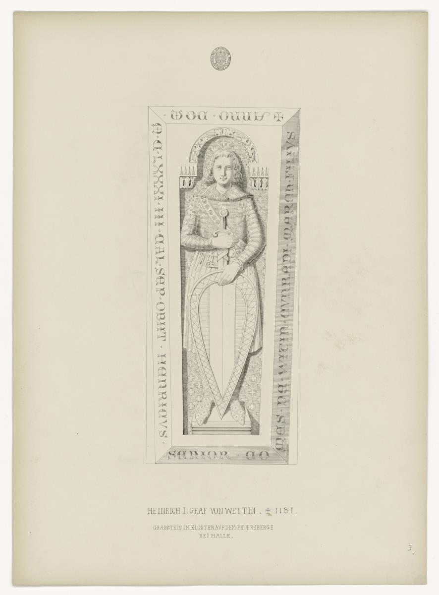 Heinrich I., Graf von Wettin,gest. 1181, Kloster Petersberg, Halle