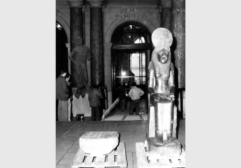 Abbau der ständigen Ausstellung des Ägyptischen Museums und der Papyrussammlung im Bode-Museum