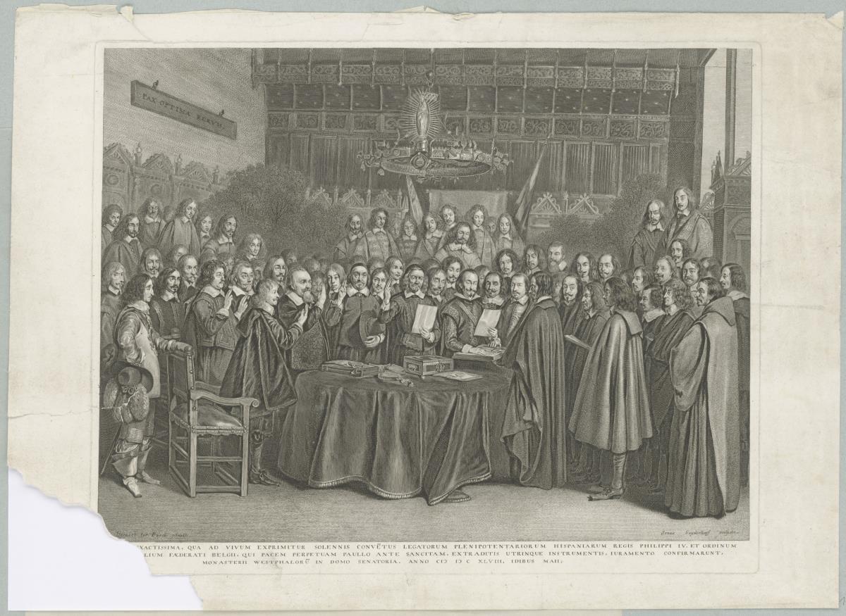 Bevollmächtigte, Gesandte u. Abgeordnete, welche am 15. Mai 1648 zu Münster den westfälischen Frieden beschworen haben