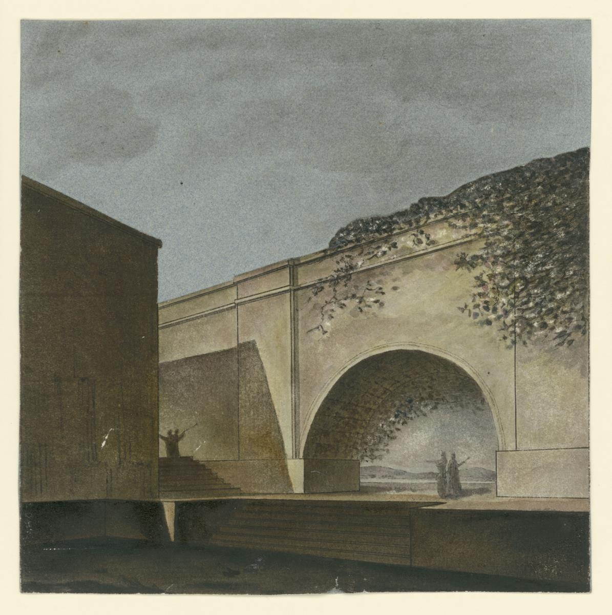 Architektonisches Studienblatt, Brücke