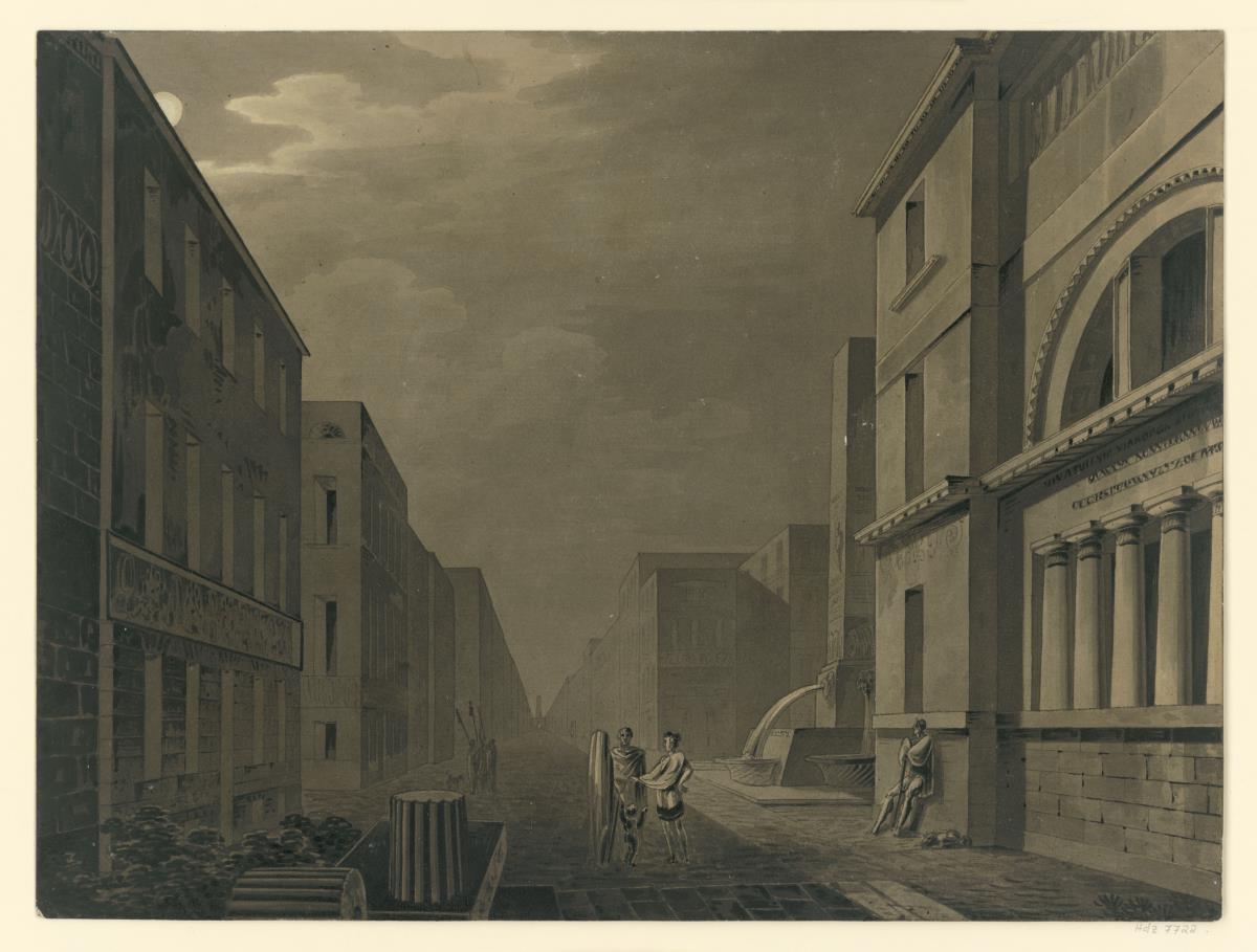 Architektonisches Studienblatt, Straßenflucht