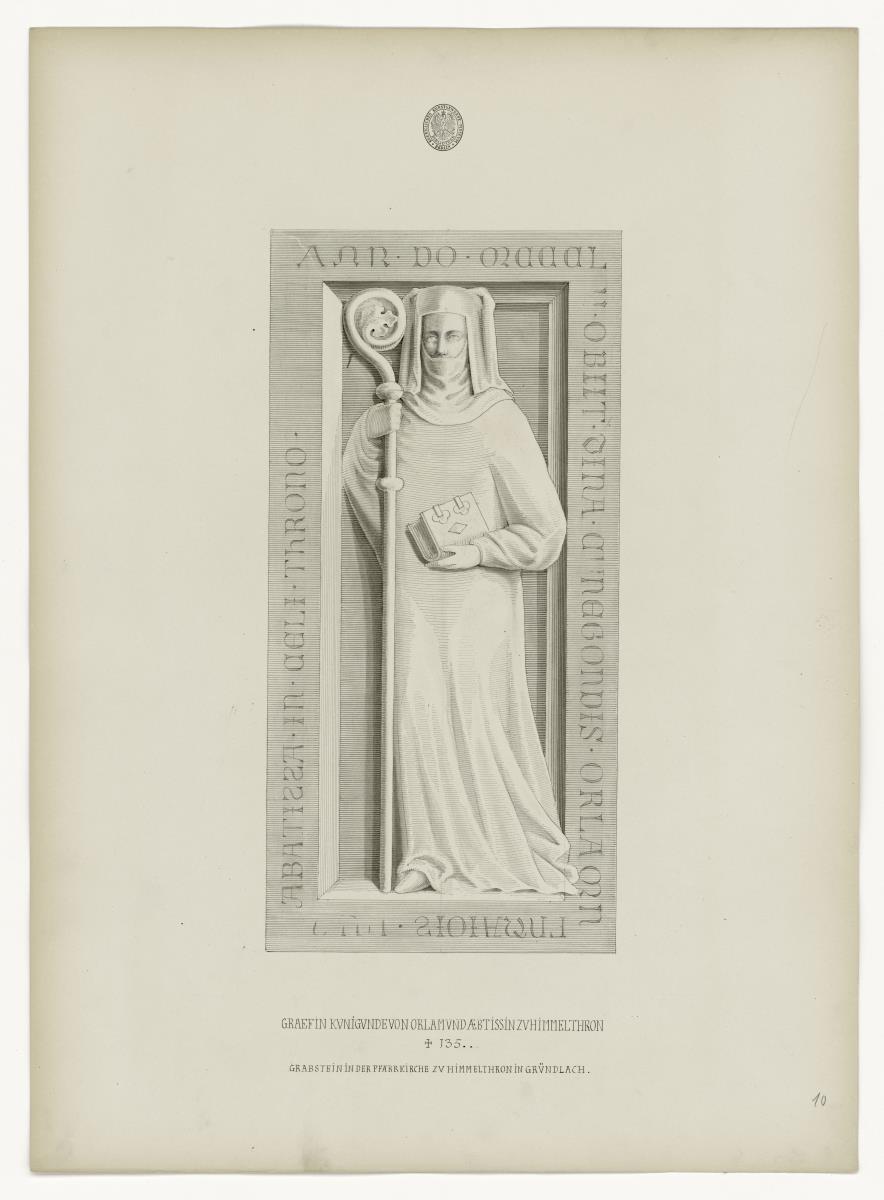 Gräfin Kunigunde von Orlamund, gest. um 1350, Kirche Gründlach