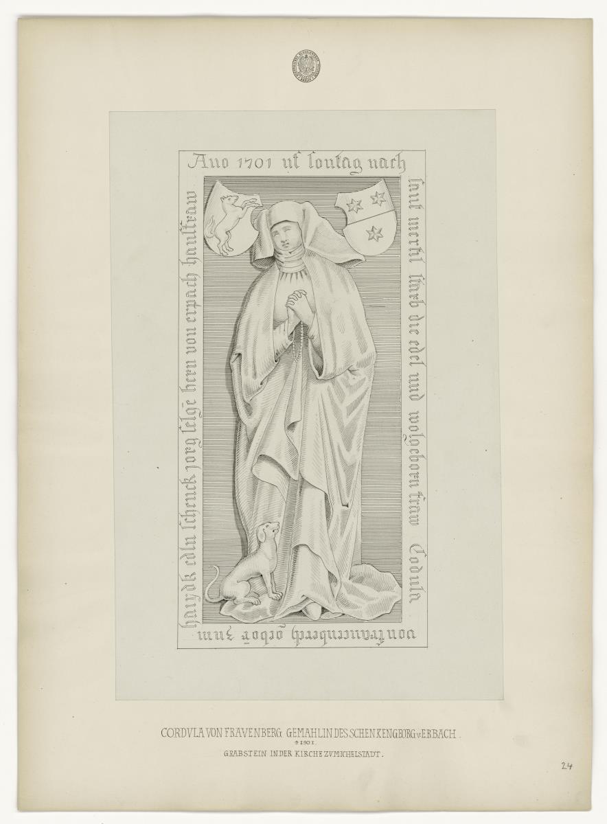 Cordula von Frauenberg, Gemahlin Schenk Georg von Erbach, gest. 1501, Kirche Michelstadt