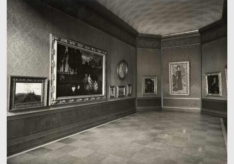 Blick in die Ausstellung der Nationalgalerie, Böcklin-Raum