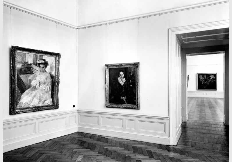 Blick in die Ausstellung "Lovis Corinth zum 100. Geburtstag" vom 21. Juli 1958 - 18. Sept.1958 in der Nationalgalerie