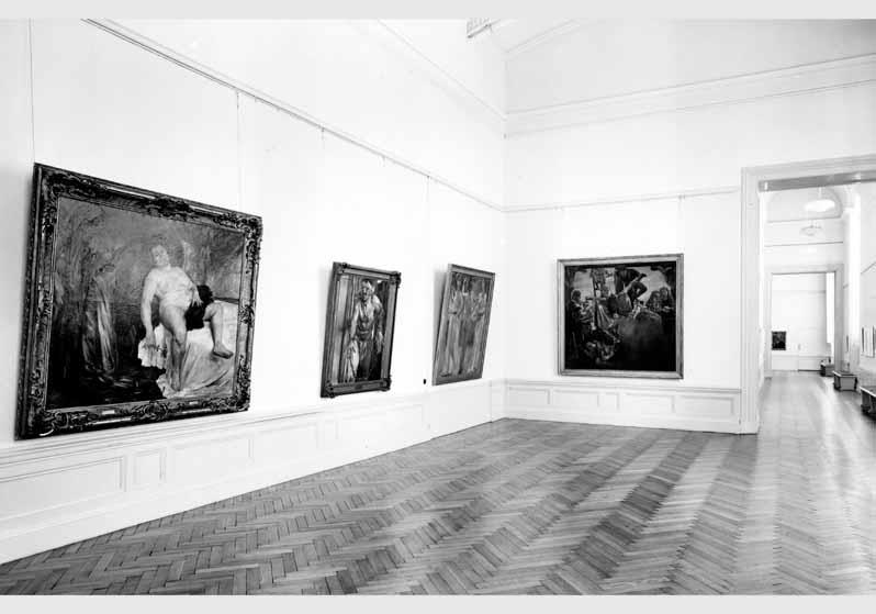 Blick in die Ausstellung "Lovis Corinth zum 100. Geburtstag" vom 21. Juli 1958 - 18. Sept.1958 in der Nationalgalerie