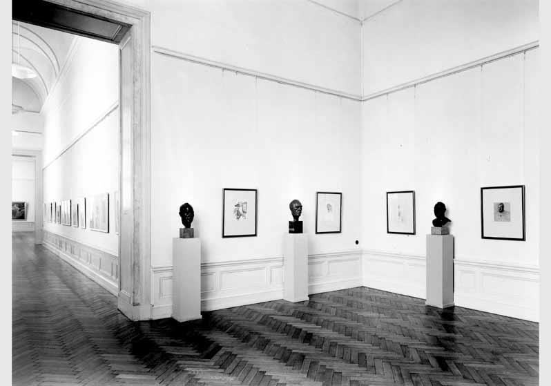 Blick in die Ausstellung "Lovis Corinth zum 100. Geburtstag" vom 21. Juli 1958 - 18. Sept.1958 in der Nationalgalerie