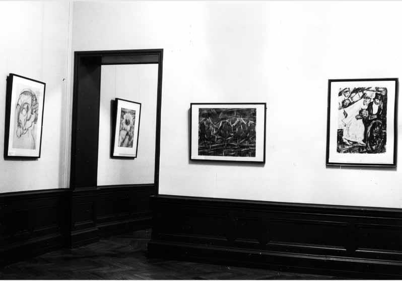 Blick in die Kabinett-Ausstellung "Christian Rohlfs 1849 - 1938 - Aquarelle und Gemälde von 1919 bis 1937 aus Sammlungen der DDR" vom 08. Jan. 1988 - 28. Febr. 1988 in der Nationalgalerie