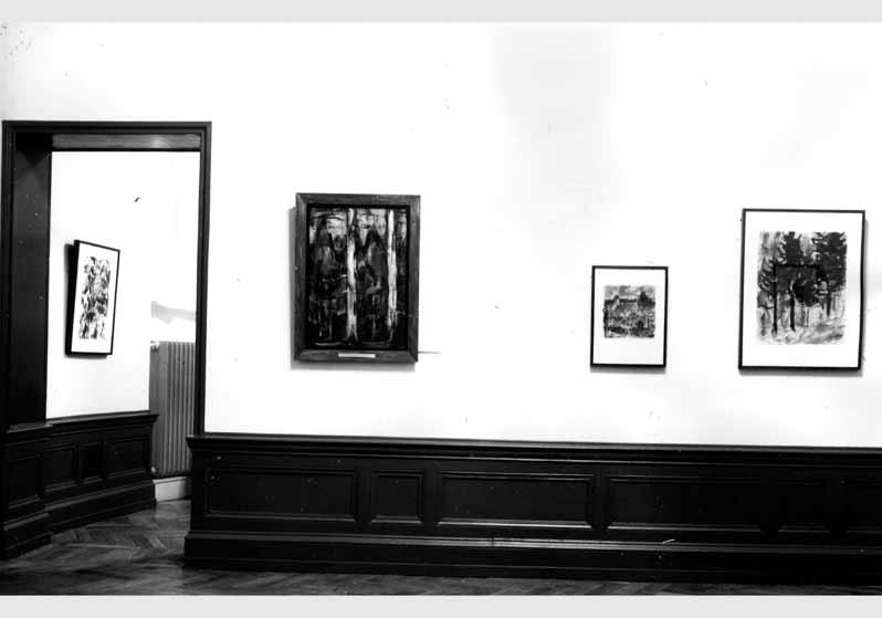 Blick in die Kabinett-Ausstellung "Christian Rohlfs 1849 - 1938 - Aquarelle und Gemälde von 1919 bis 1937 aus Sammlungen der DDR" vom 08. Jan. 1988 - 28. Febr. 1988 in der Nationalgalerie