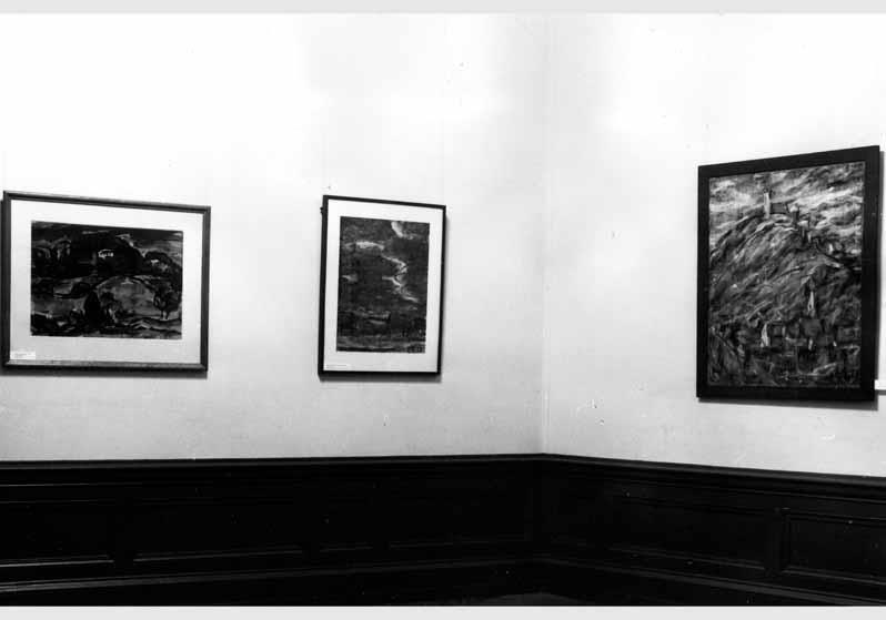 Blick in die Kabinett-Ausstellung "Christian Rohlfs 1849 - 1938 - Aquarelle und Gemälde von 1919 bis 1937 aus Sammlungen der DDR" vom 08. Jan. 1988 - 28. Febr. 1988 in der Nationalgalerie