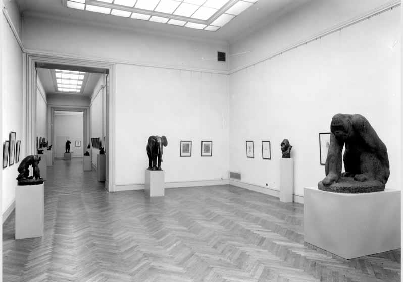 Blick in die Ausstellung "August Gaul" in der Nationalgalerie