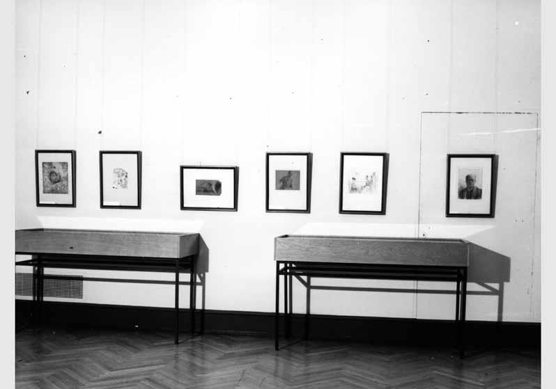 Blick in die Ausstellung "Adolph Menzel - Gemälde und Zeichnungen" vom 04. Juli 1980 - 02. Nov. 1980 in der Nationalgalerie