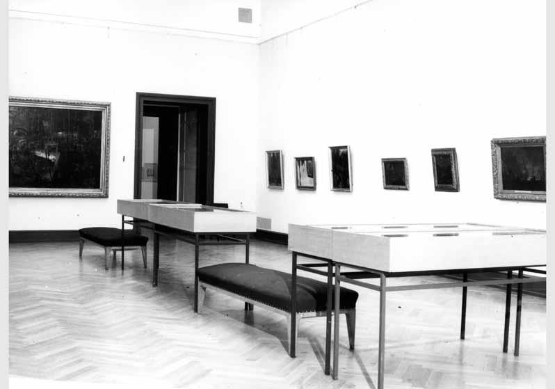 Blick in die Ausstellung "Adolph Menzel - Gemälde und Zeichnungen" vom 04. Juli 1980 - 02. Nov. 1980 in der Nationalgalerie