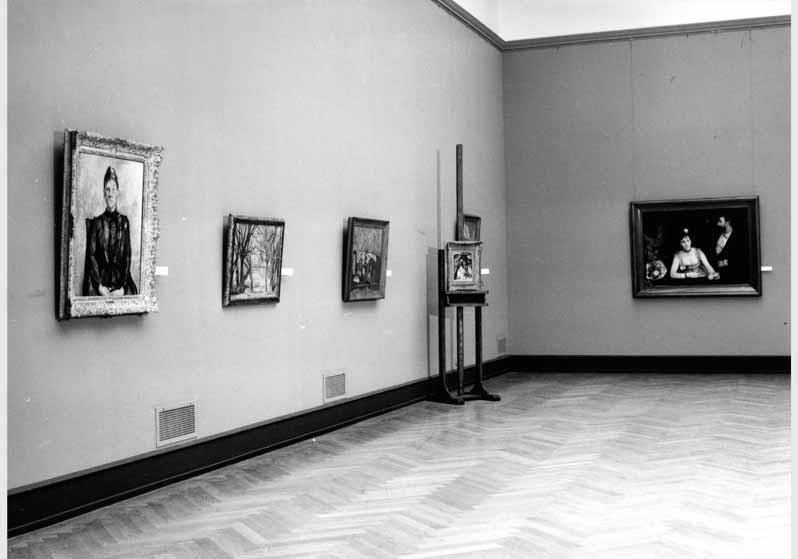 Blick in die Ausstellung "Von Courbet bis Cézanne - französische Malerei 1848 - 1886" vom 10. Dez. 1982 - 20. Febr. 1983 in der Nationalgalerie