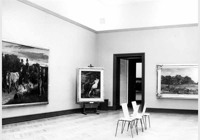 Blick in die Ausstellung "Von Courbet bis Cézanne - französische Malerei 1848 - 1886" vom 10. Dez. 1982 - 20. Febr. 1983 in der Nationalgalerie