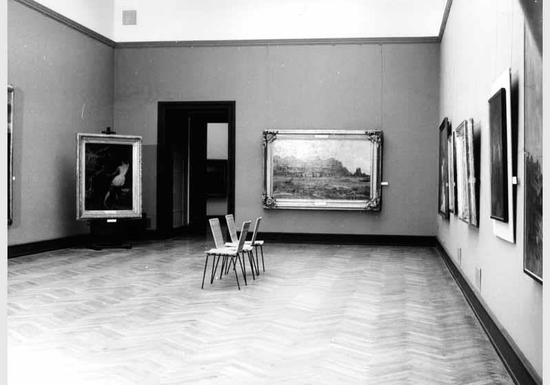 Blick in die Ausstellung "Von Courbet bis Cézanne - französische Malerei 1848 - 1886" vom 10. Dez. 1982 - 20. Febr. 1983 in der Nationalgalerie