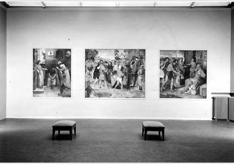 Blick auf die Wandgemälde der Casa Bartholdy in der Nationalgalerie