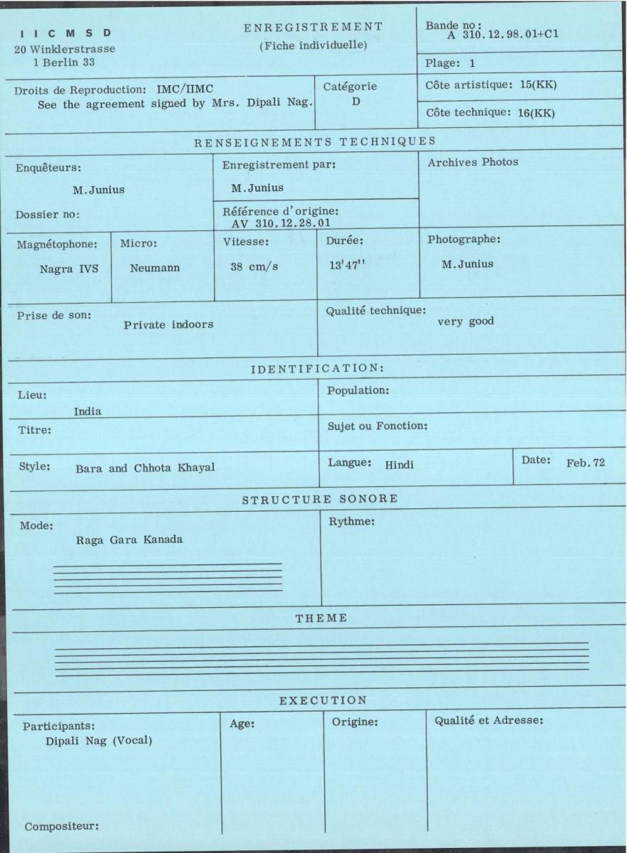 India / Vocal