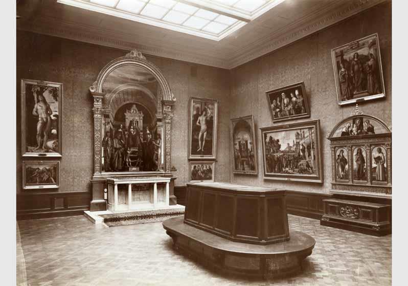 Aufstellung der Gemäldegalerie und der Skulpturensammlung im Kaiser-Friedrich-Museum, Raum 44, Venezianische Gemälde des 15. Jhd.