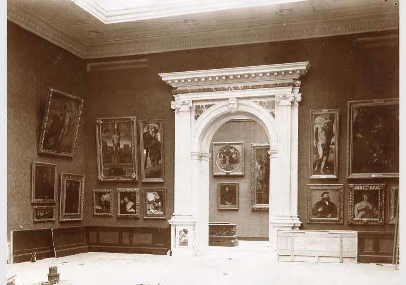 Aufstellung der Gemäldegalerie und der Skulpturensammlung im Kaiser-Friedrich-Museum, Raum 46, Venezianische Gemälde des 16. Jhd.