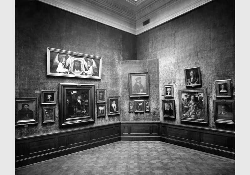Aufstellung der Gemäldegalerie und der Skulpturensammlung im Kaiser-Friedrich-Museum, Raum 67, Deutsche Gemälde des 16. Jhd.