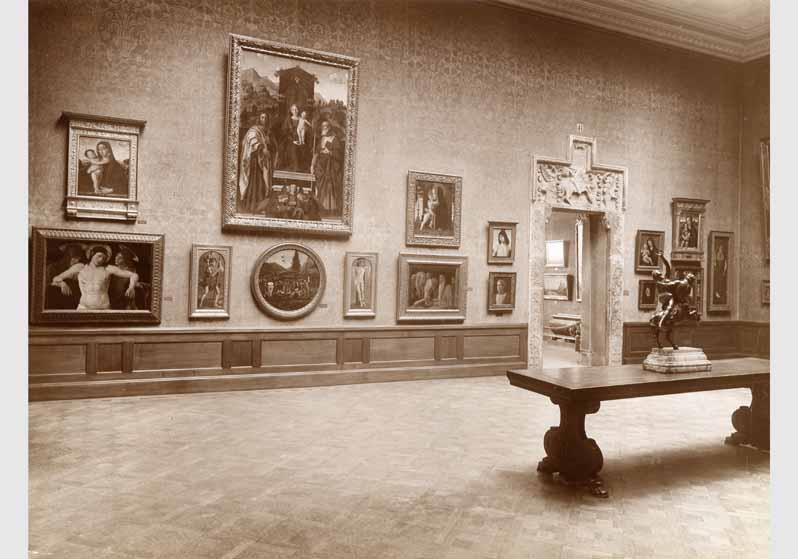Aufstellung der Gemäldegalerie und der Skulpturensammlung im Kaiser-Friedrich-Museum, Raum 44, Italienische Gemälde und Bildwerke des 15. Jhd.