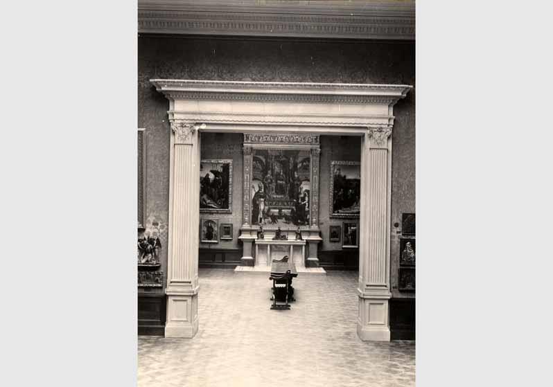 Aufstellung der Gemäldegalerie und der Skulpturensammlung im Kaiser-Friedrich-Museum, Raum 41, Italienische Gemälde des 15. Jhd.