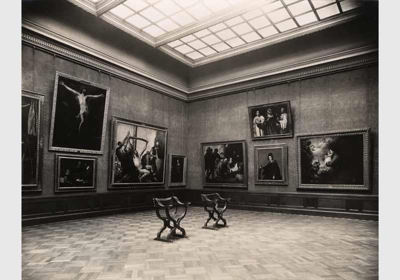 Aufstellung der Gemäldegalerie und der Skulpturensammlung im Kaiser-Friedrich-Museum, Raum 49, Spanische Gemälde