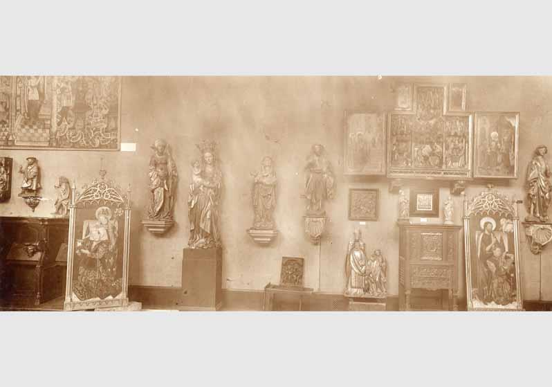 Aufstellung der Gemäldegalerie und der Skulpturensammlung im Kaiser-Friedrich-Museum, Raum 02, Sammlung James Simon, Zustand 1920 vor Fertigstellung