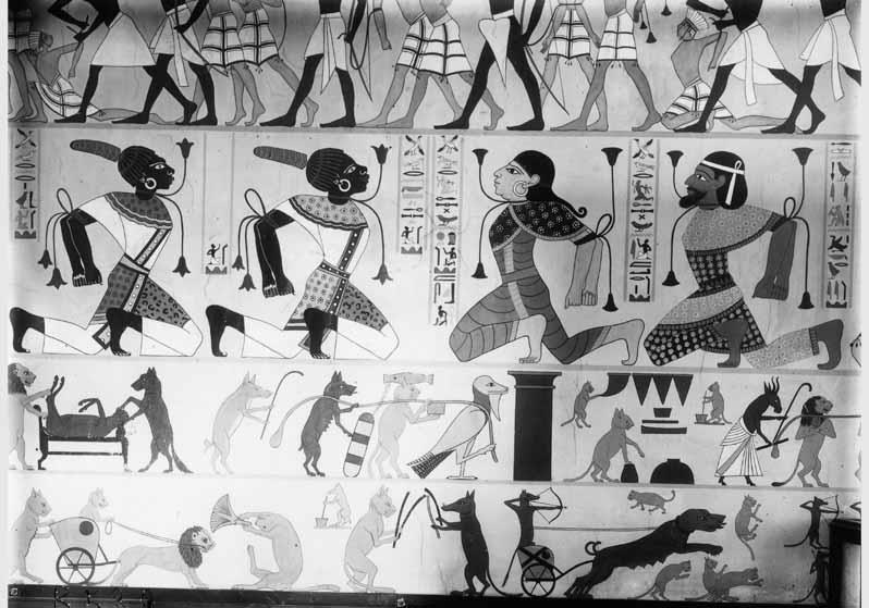 Wandmalerei im Historischen Saal im Neuen Museum