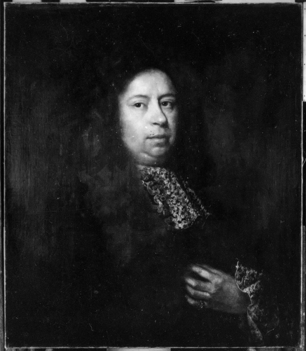 Porträt eines Herrn mit Allongeperücke und Spitzenbinde, Ehemann der Clara Katharina Endter