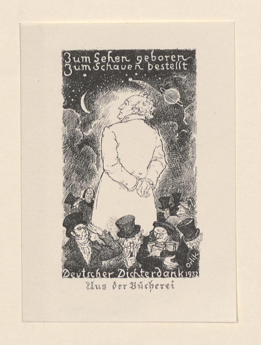 Universalexlibris Deutscher Dichterdank 1932