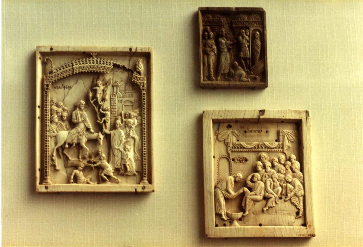 Blick in die Ausstellung der Skulpturensammlung und der Frühchristlich-Byzantinischen Sammlung im Museum Dahlem